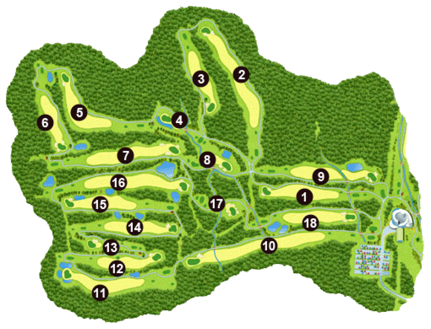 ニセコビレッジゴルフコース コースマップ